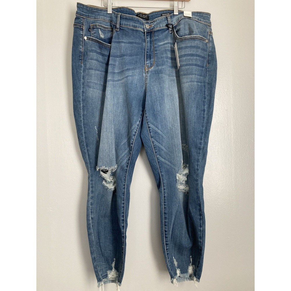 NEW Judy Blue High Waist Distressed Skinny Fit Jeans Size 24W